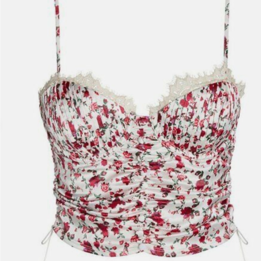 For Love & Lemons for Victoria’s Secret floral corset bra top. Size M. NWT